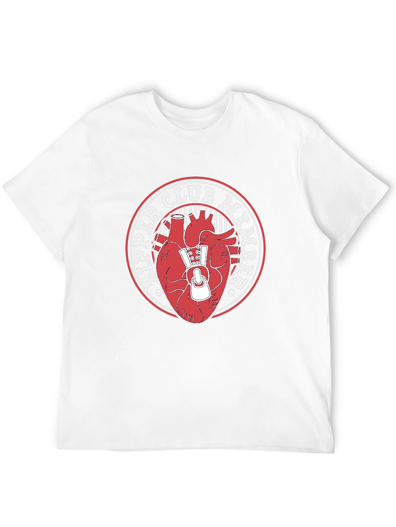 Zipper Club Heart Graphic Tee - Black