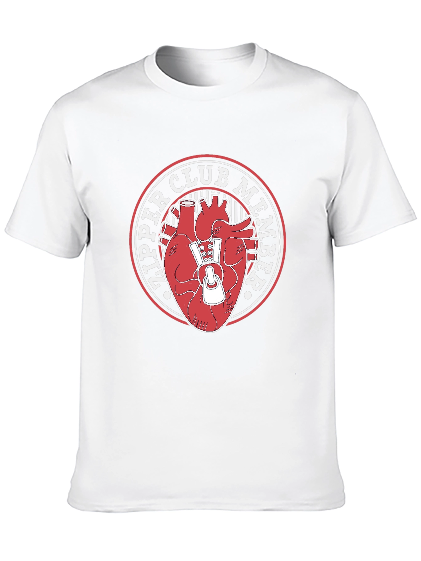 Zipper Club Heart Graphic Tee - Black