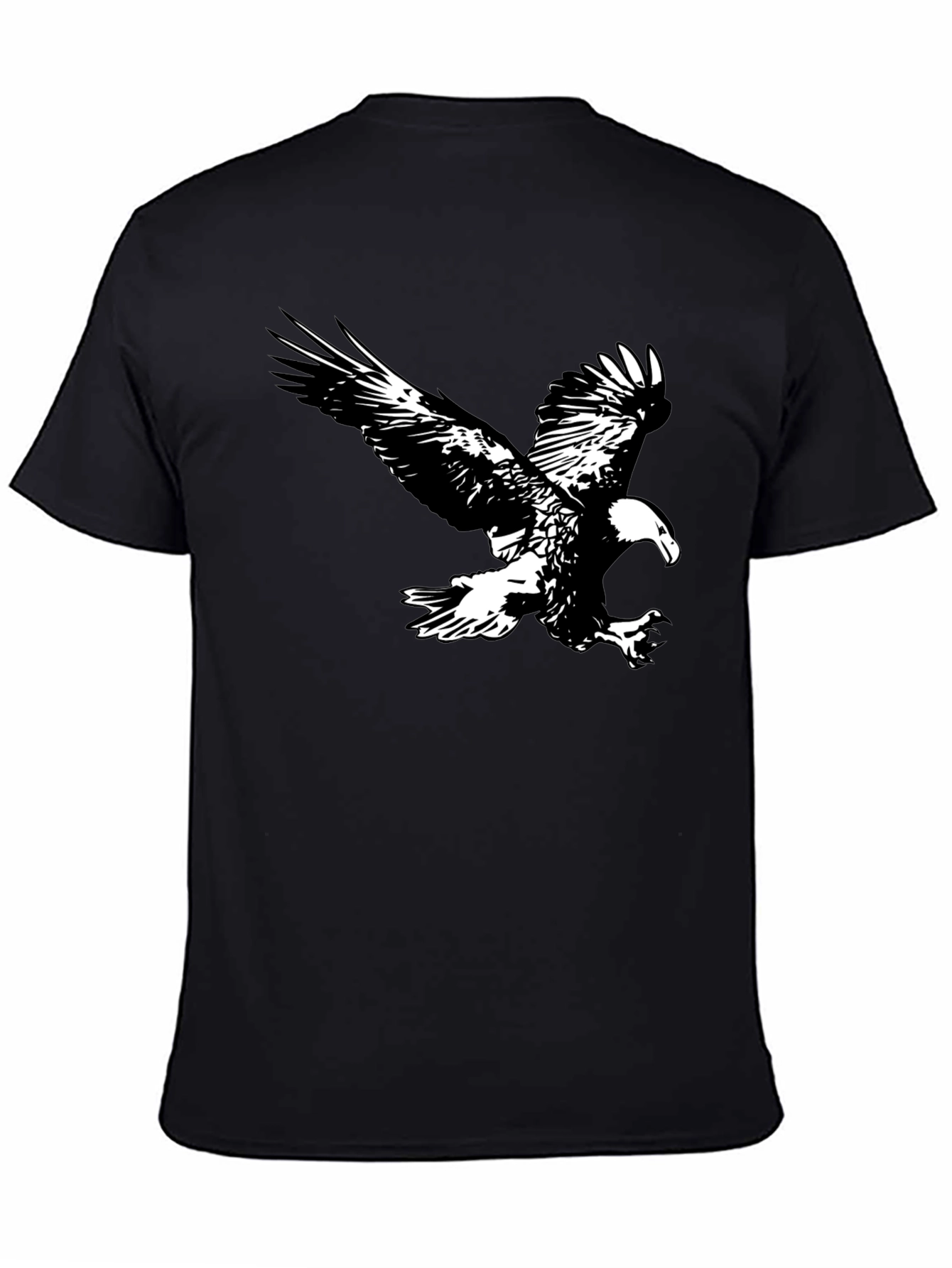 Bold Eagle Graphic Tee - Black