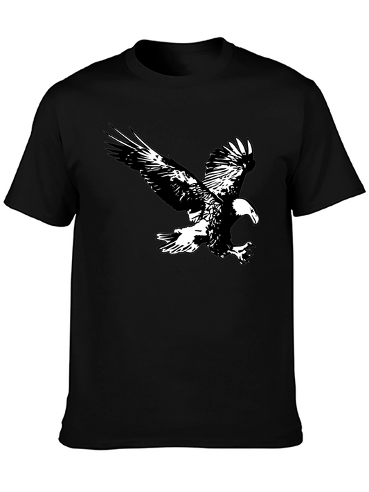 Bold Eagle Graphic Tee - Black
