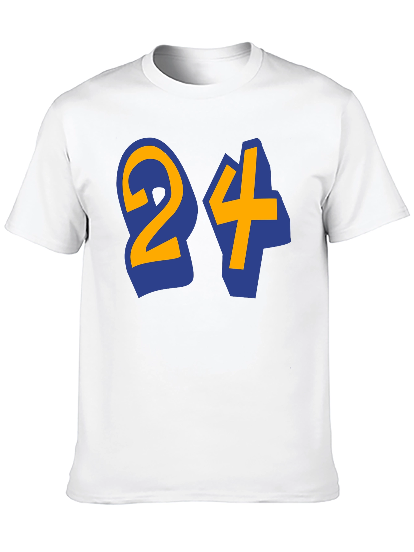 Black T-Shirt with Number 24 Design