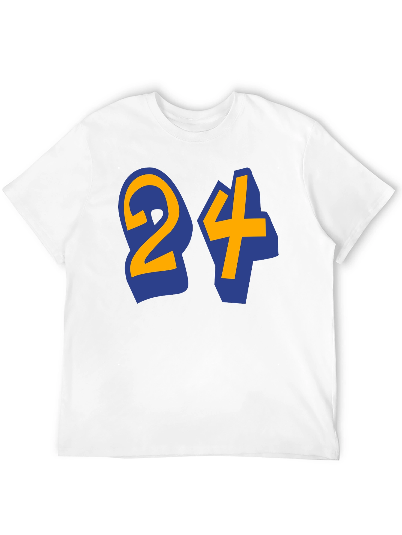 Black T-Shirt with Number 24 Design
