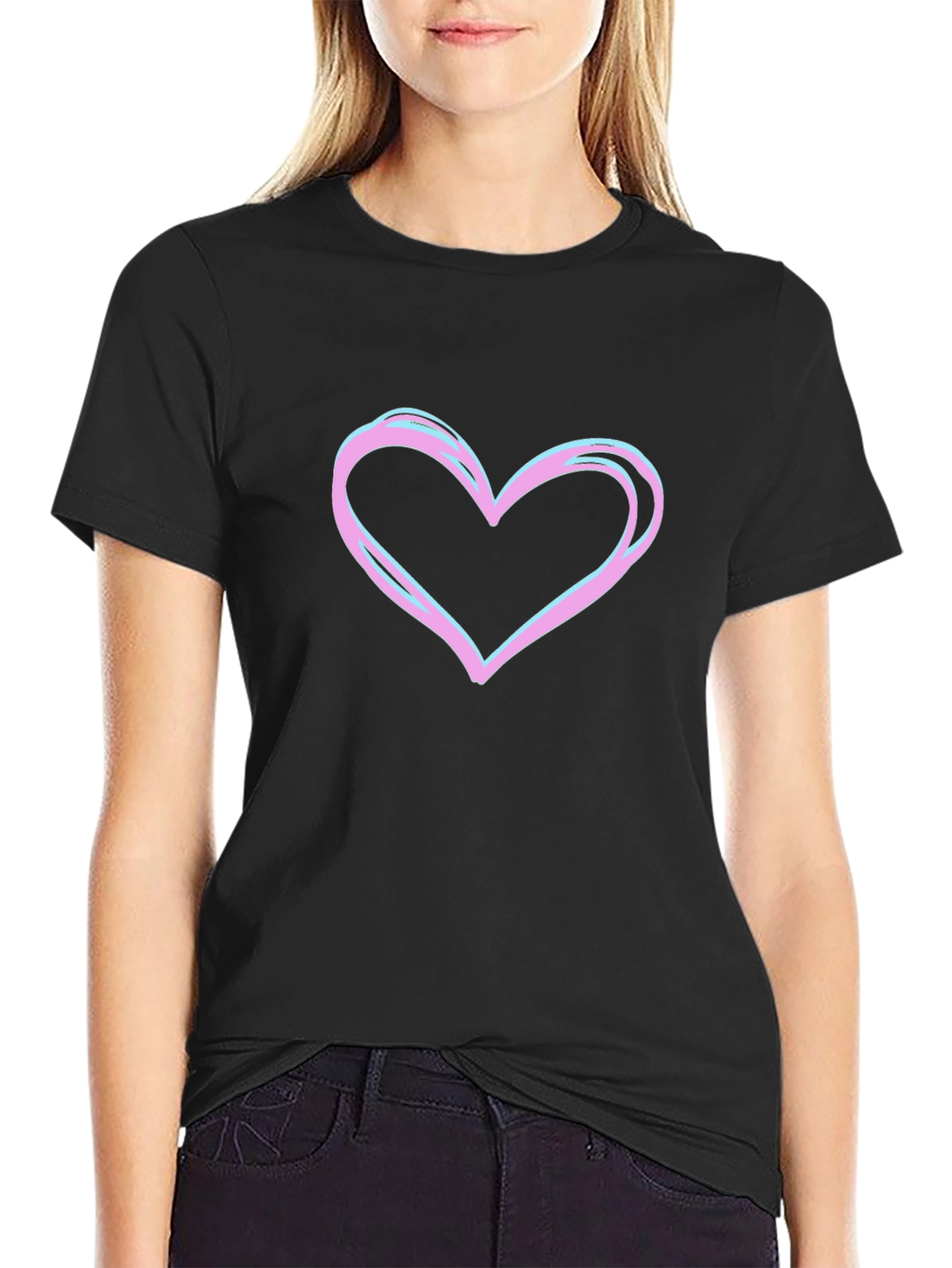 Heart Graphic Tee - Stylish Casual Wear