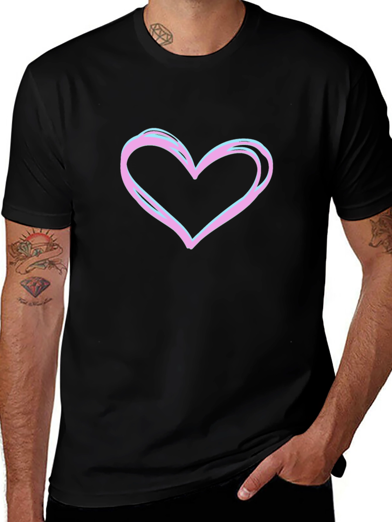 Heart Graphic Tee - Stylish Casual Wear