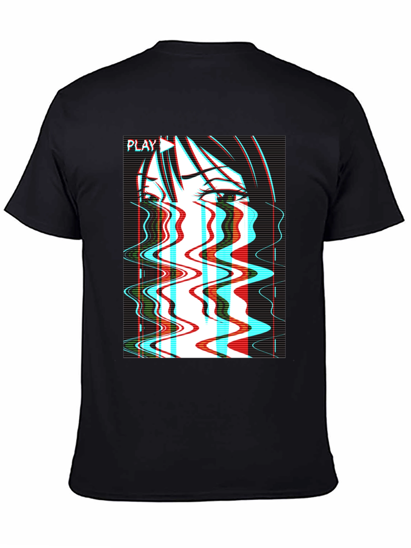 Glitch Anime T-Shirt - Vaporwave Aesthetic