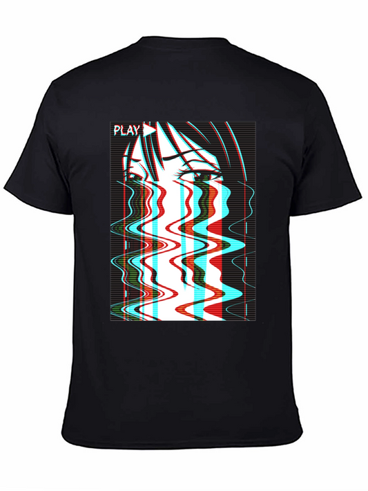 Glitch Anime T-Shirt - Vaporwave Aesthetic