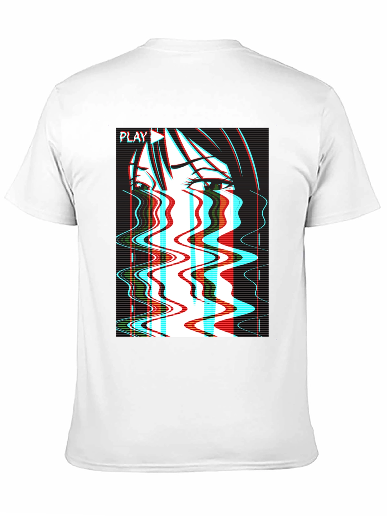 Glitch Anime T-Shirt - Vaporwave Aesthetic