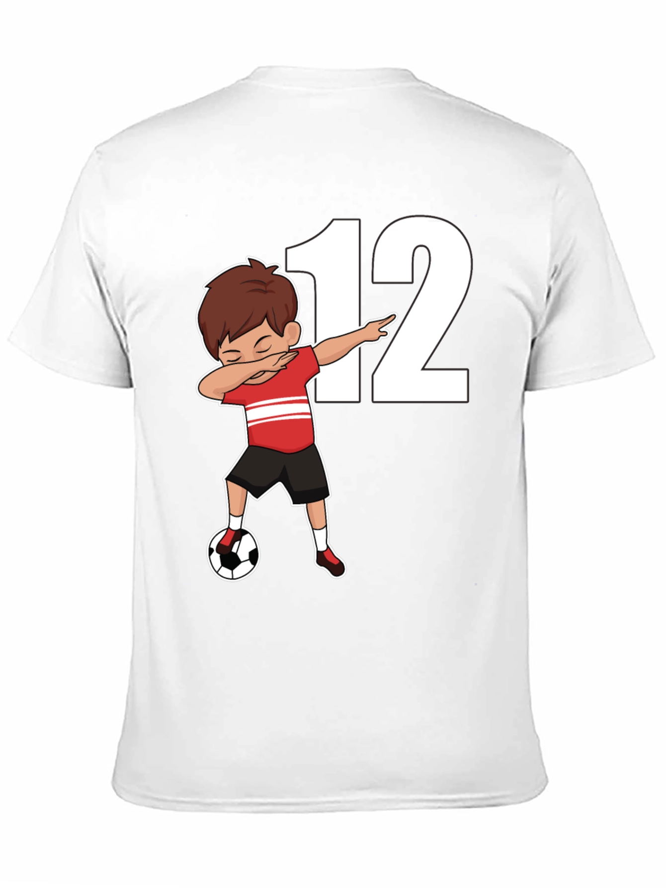 Soccer Dabbing Boy Shirt - Number 12 Graphic Tee