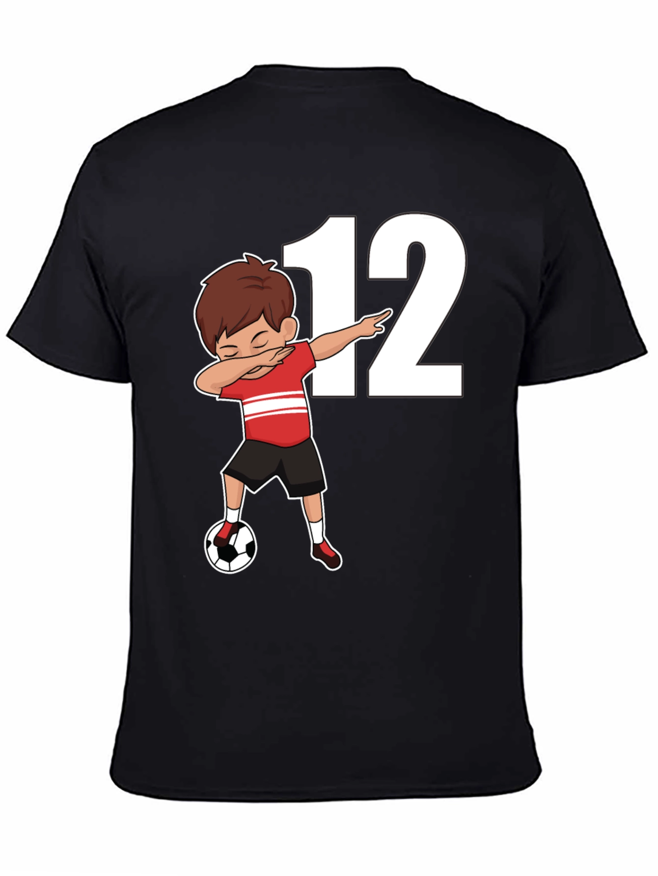Soccer Dabbing Boy Shirt - Number 12 Graphic Tee