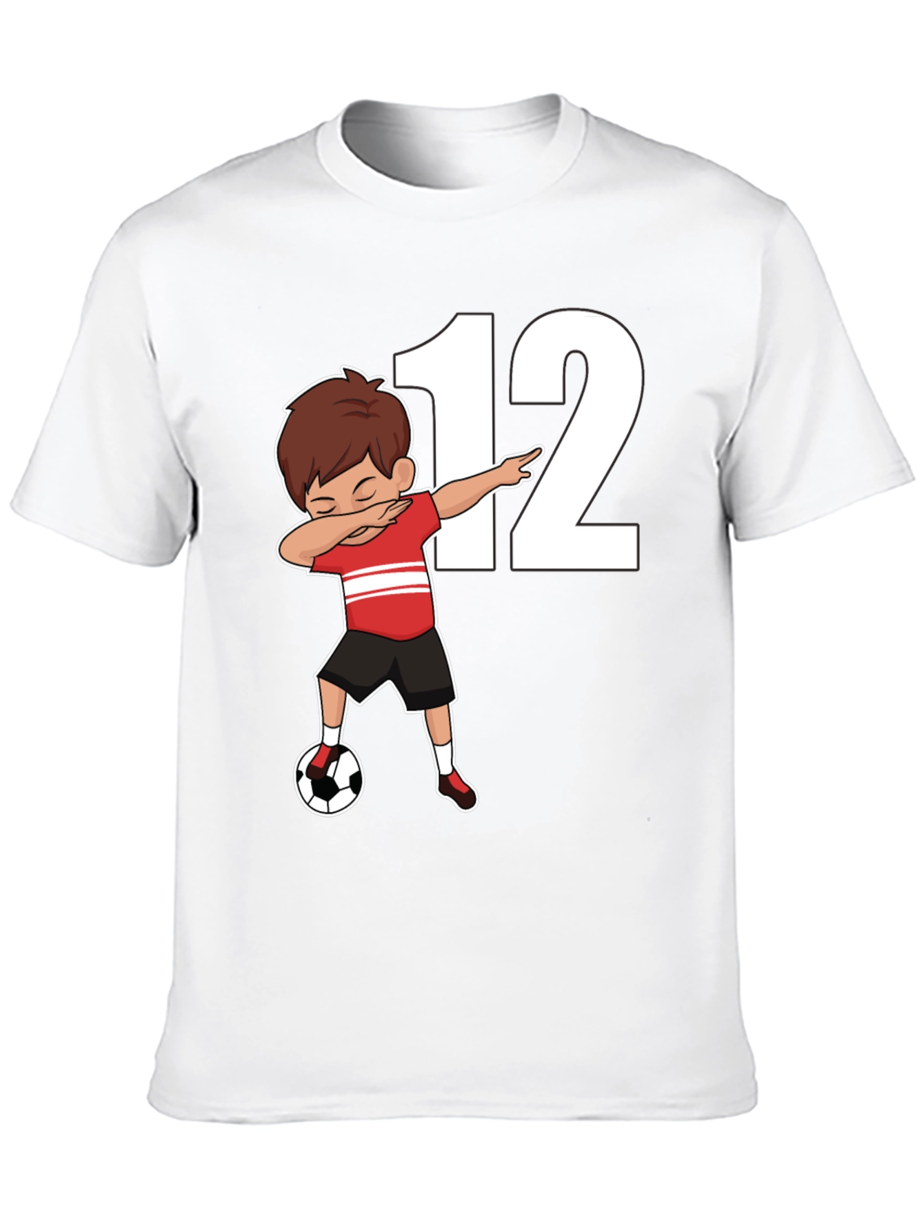 Soccer Dabbing Boy Shirt - Number 12 Graphic Tee