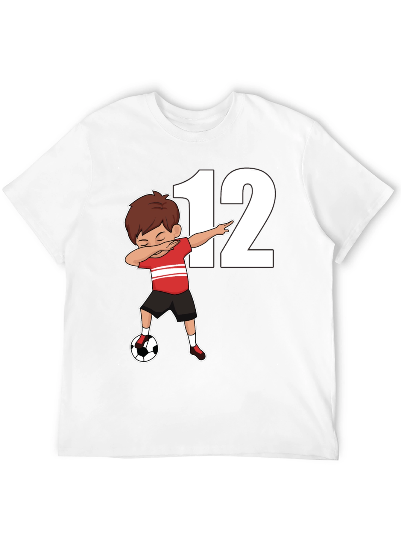 Soccer Dabbing Boy Shirt - Number 12 Graphic Tee