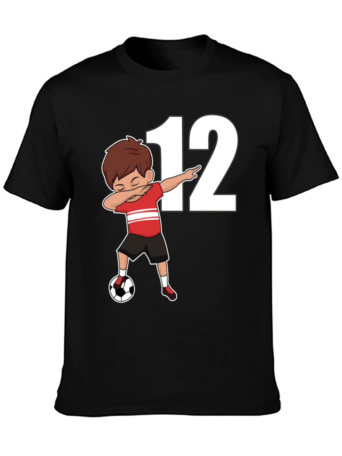 Soccer Dabbing Boy Shirt - Number 12 Graphic Tee