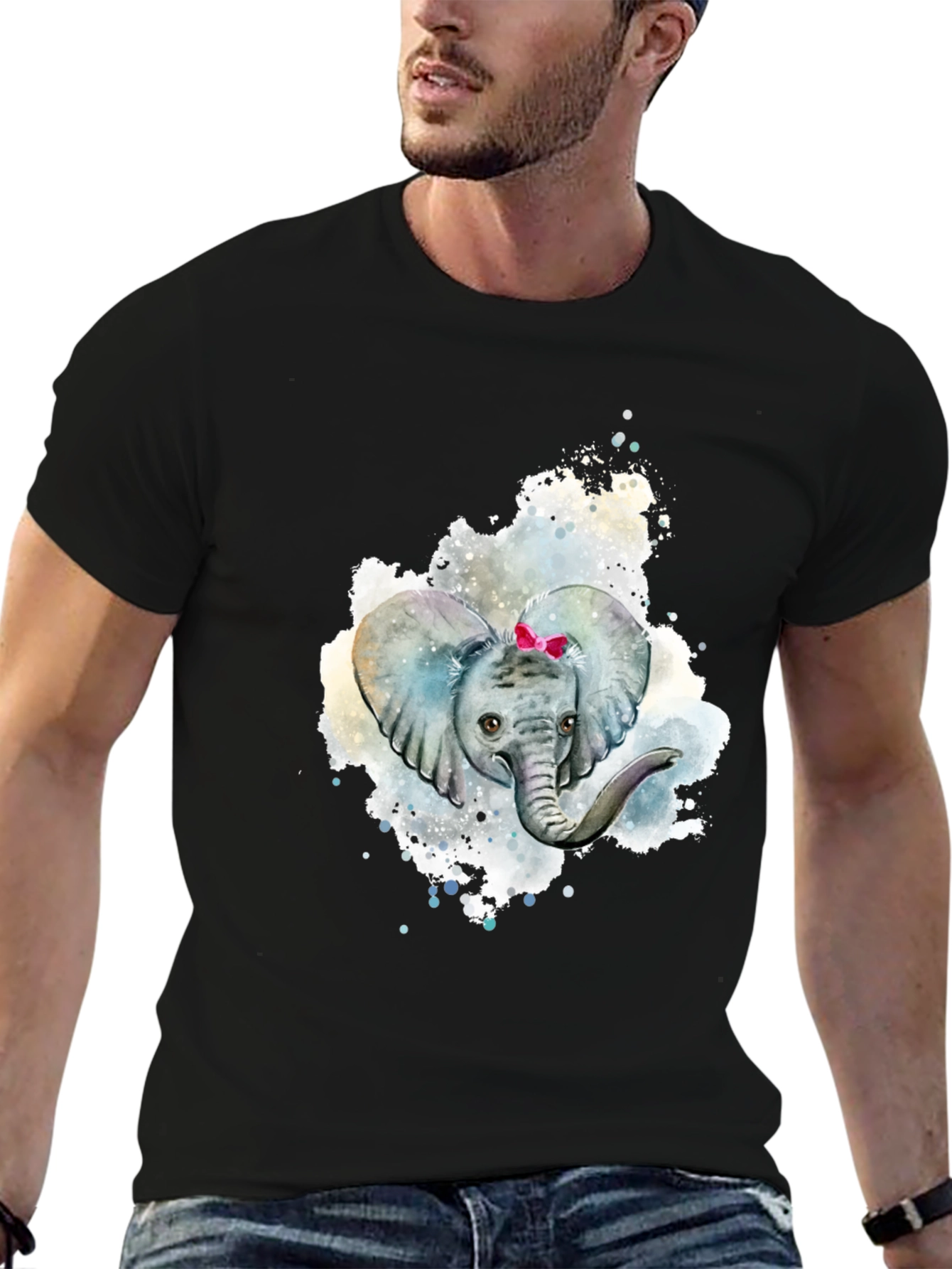 Elephant Watercolor Graphic Tee
