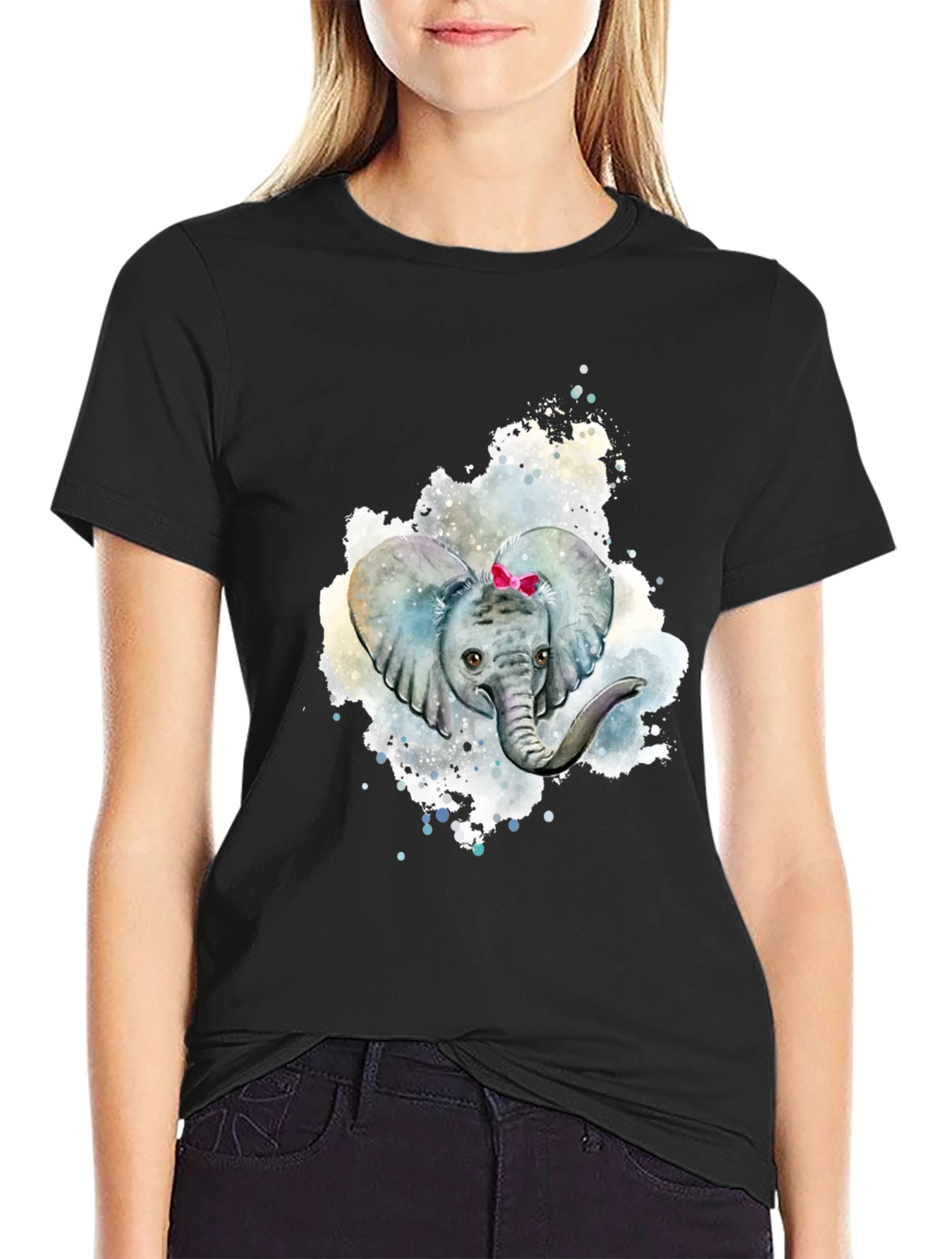 Elephant Watercolor Graphic Tee