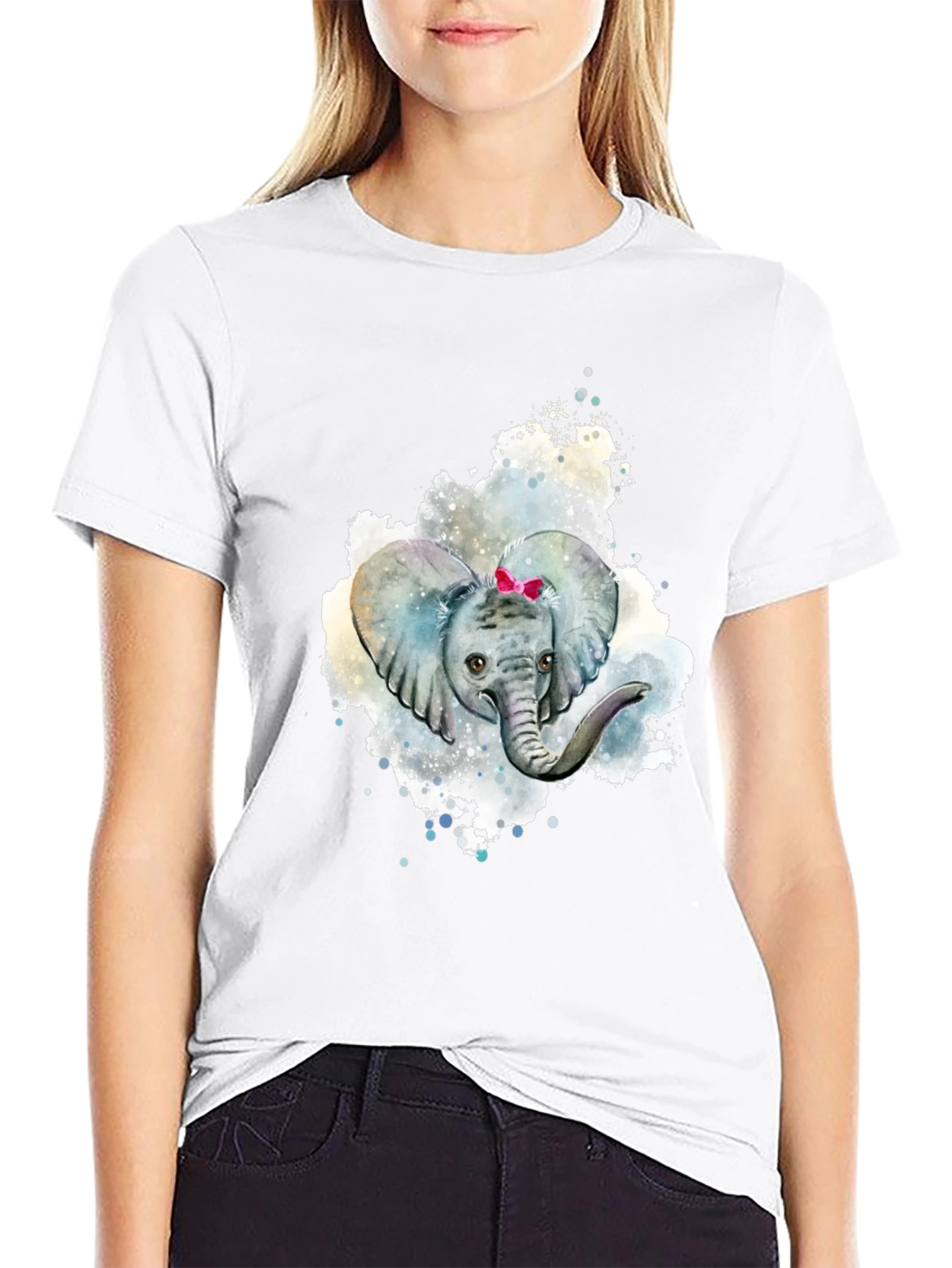 Elephant Watercolor Graphic Tee