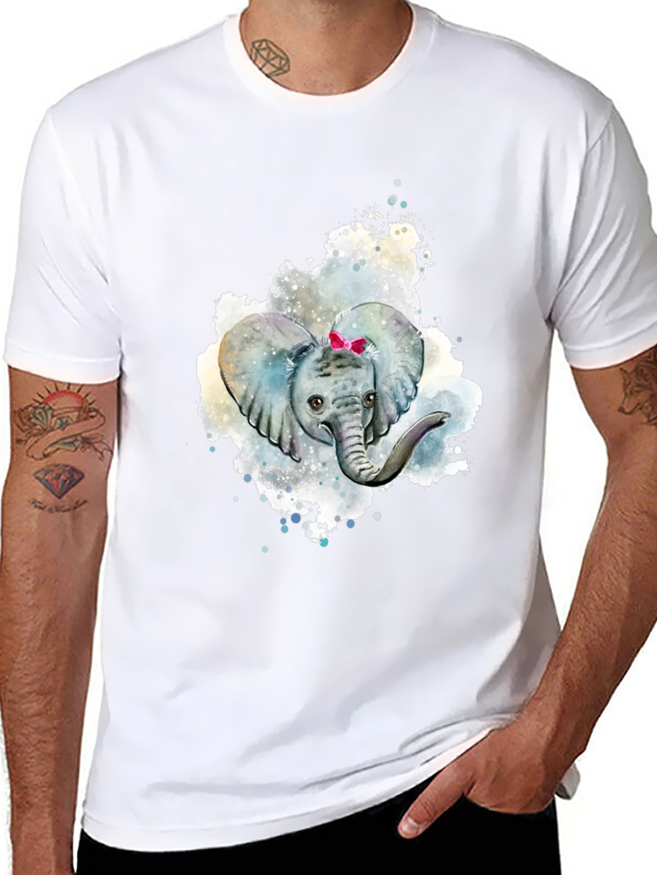 Elephant Watercolor Graphic Tee