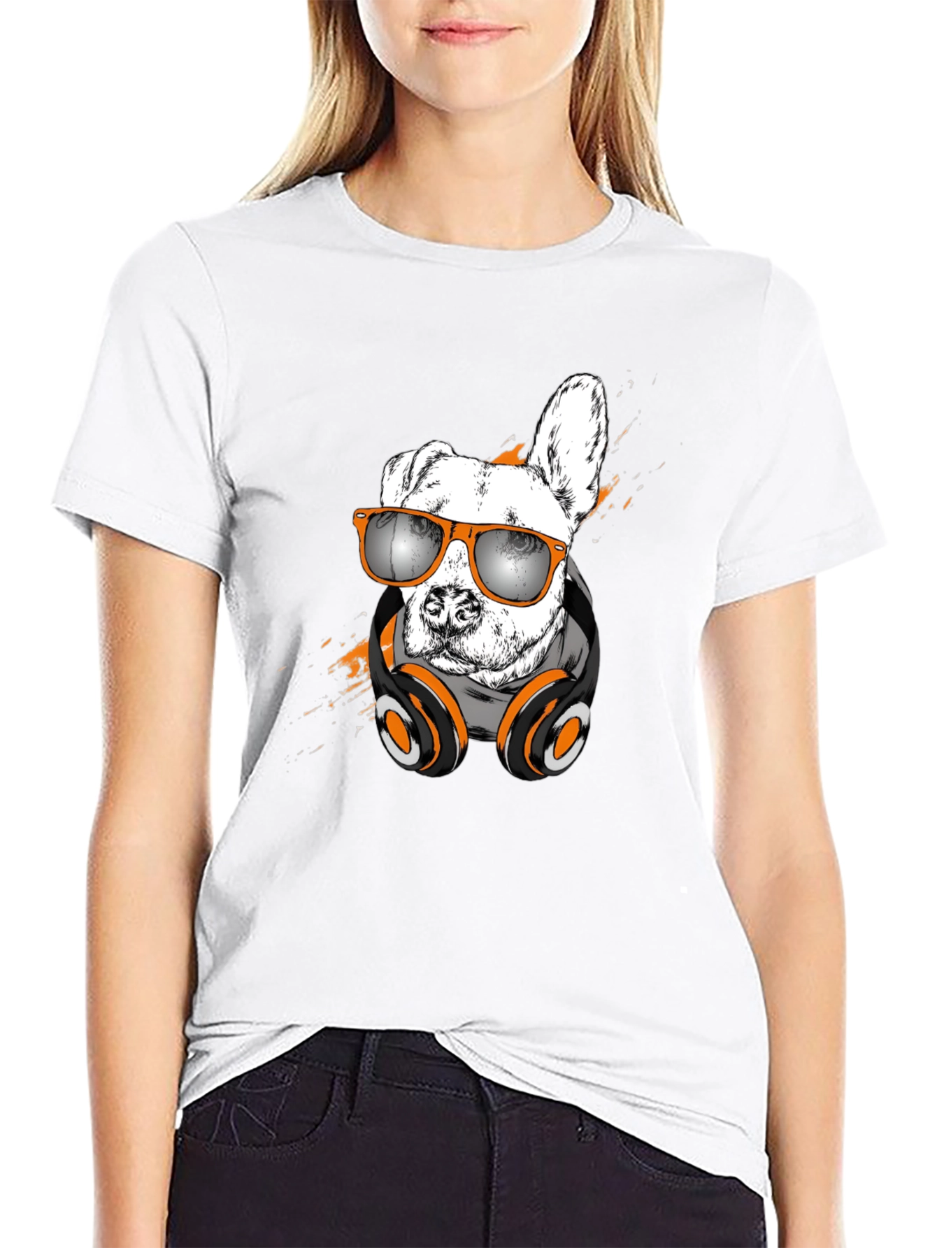 Cool Dog T-Shirt with Headphones & Sunglasses