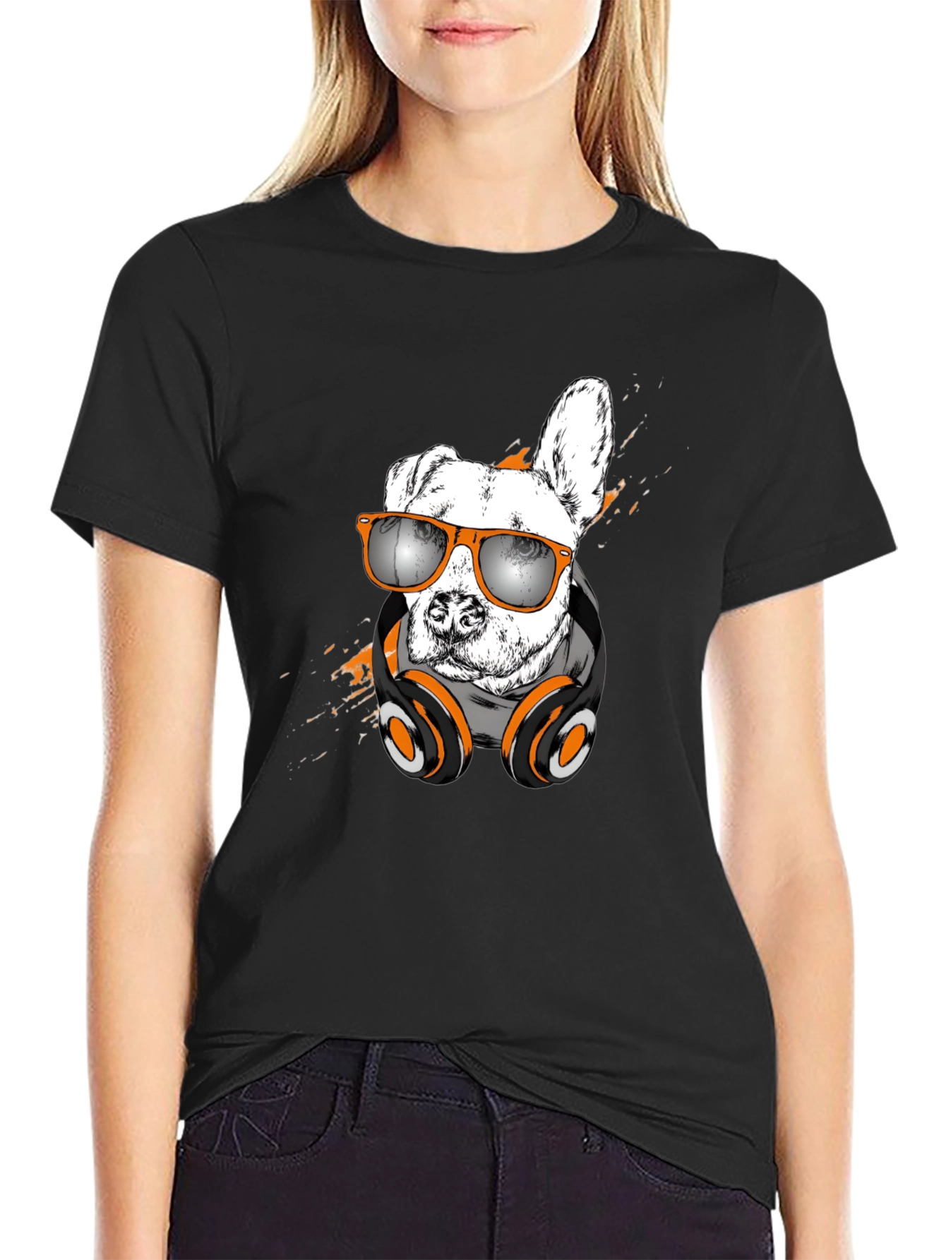 Cool Dog T-Shirt with Headphones & Sunglasses