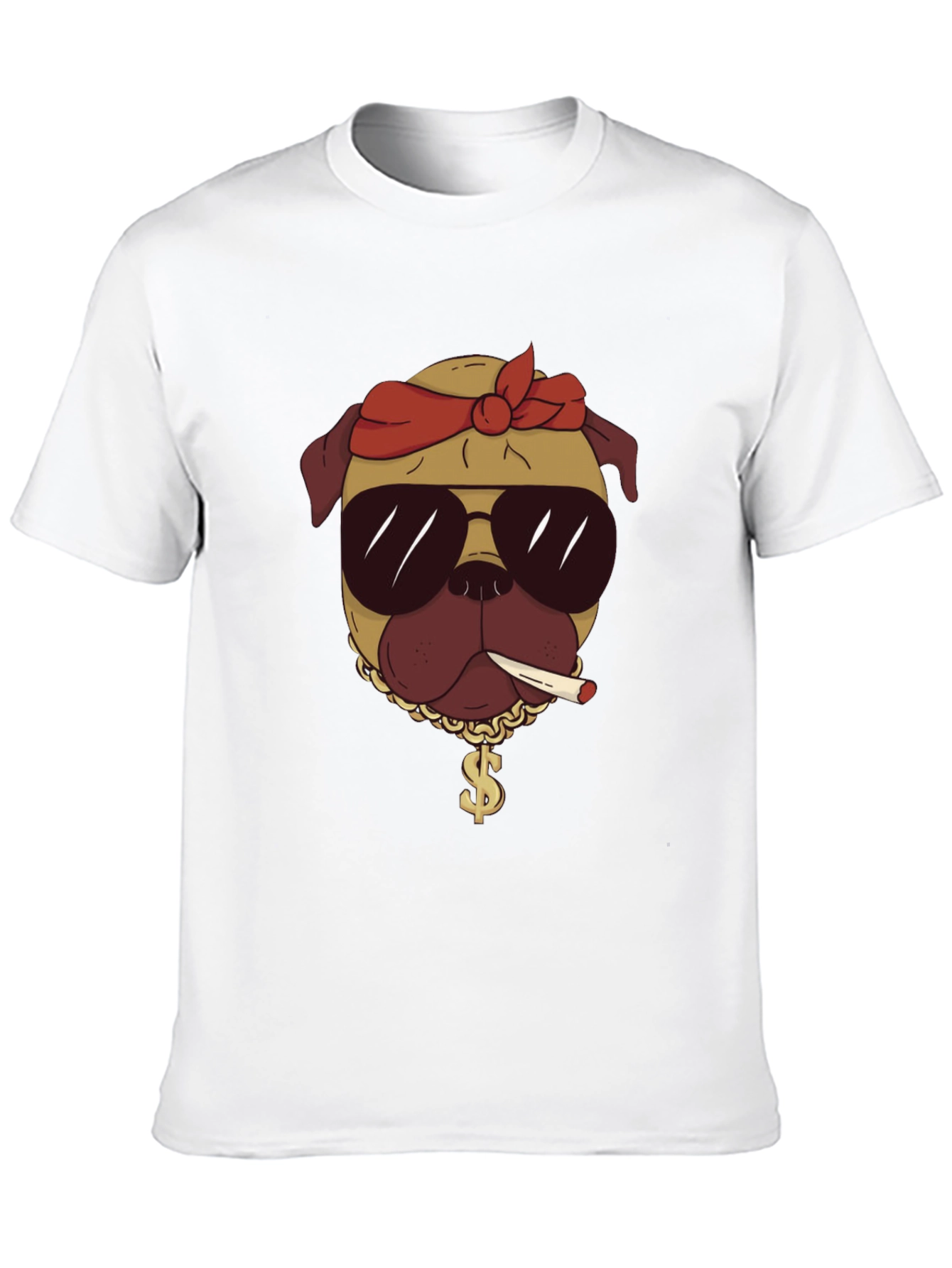Cool Pug Graphic Tee - Black