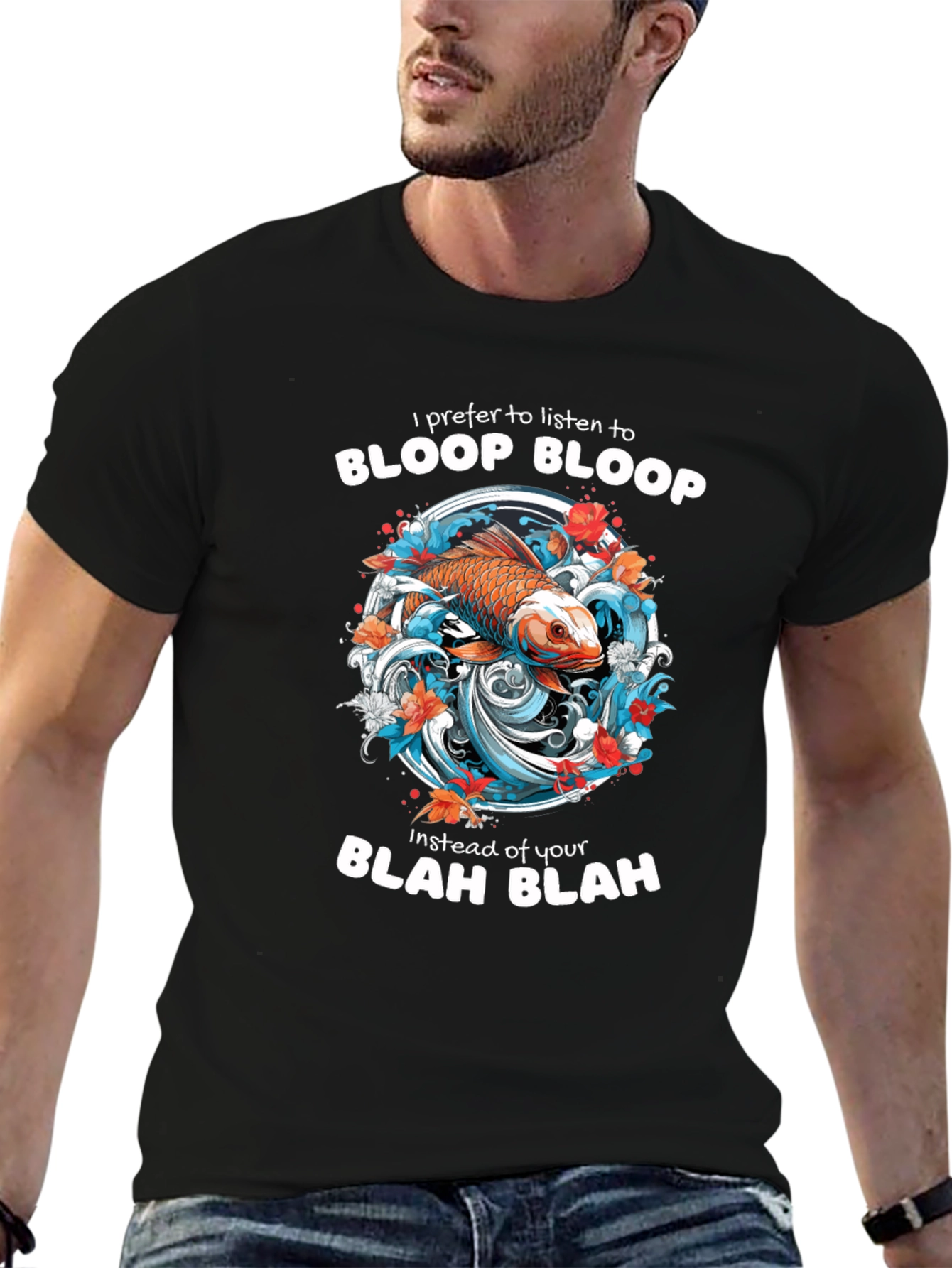 Bloopy Koi Fish Graphic T-Shirt
