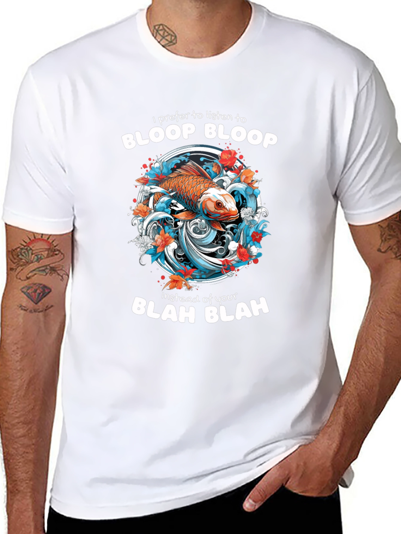 Bloopy Koi Fish Graphic T-Shirt