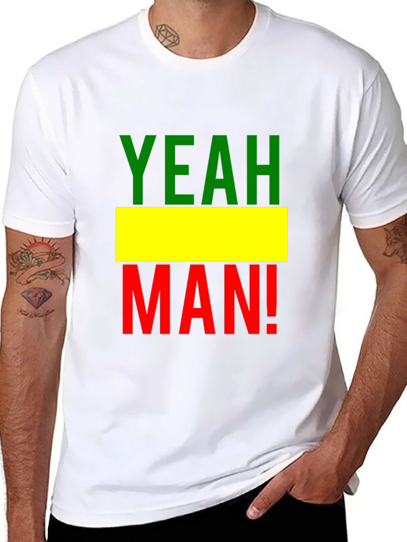 Yeah Man! Rastafarian T-Shirt - Black