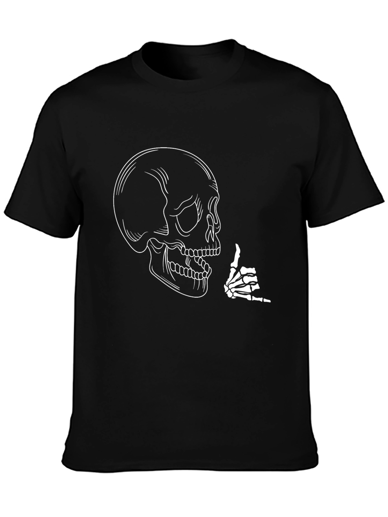 Skeleton Shaka Sign Graphic Tee