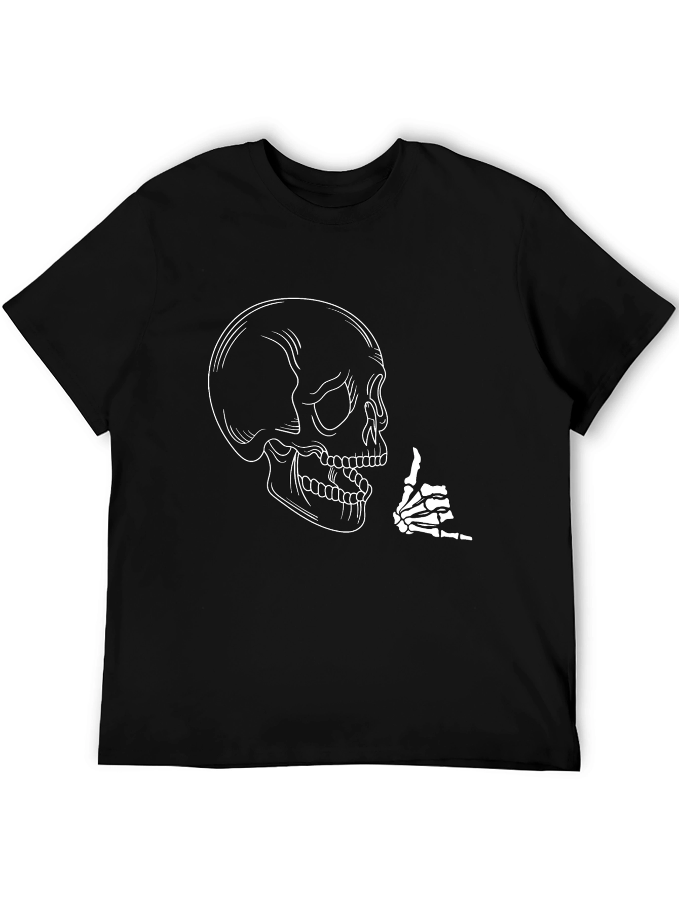 Skeleton Shaka Sign Graphic Tee