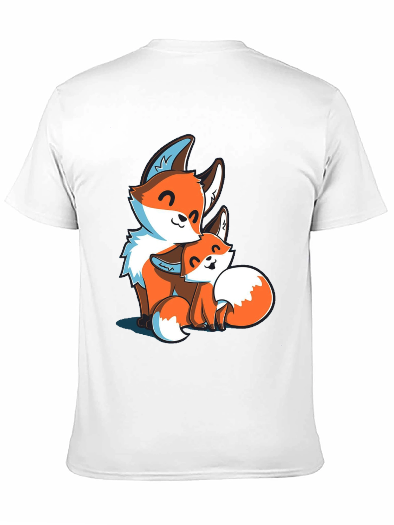 Fox Family Graphic Tee - Black Cotton T-Shirt