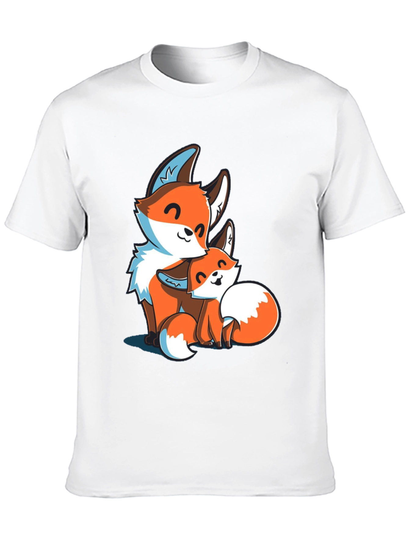Fox Family Graphic Tee - Black Cotton T-Shirt