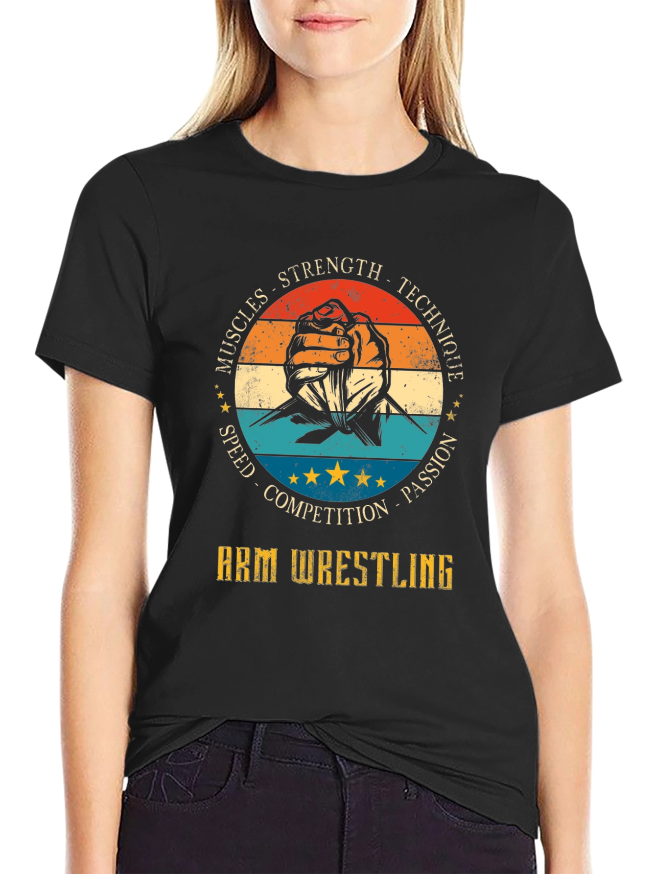 Arm Wrestling T-Shirt: Strength Technique and Passion