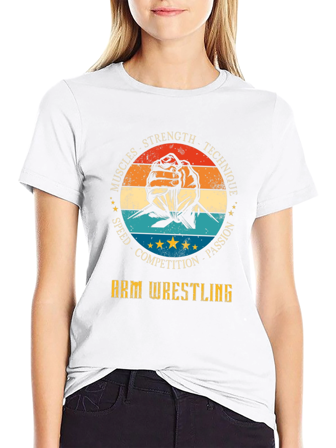 Arm Wrestling T-Shirt: Strength Technique and Passion