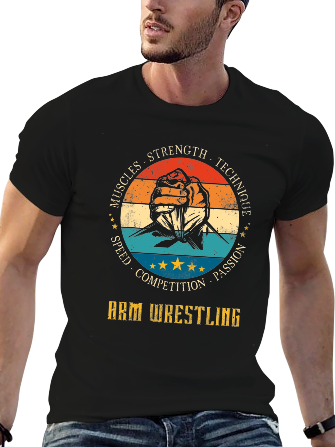 Arm Wrestling T-Shirt: Strength Technique and Passion