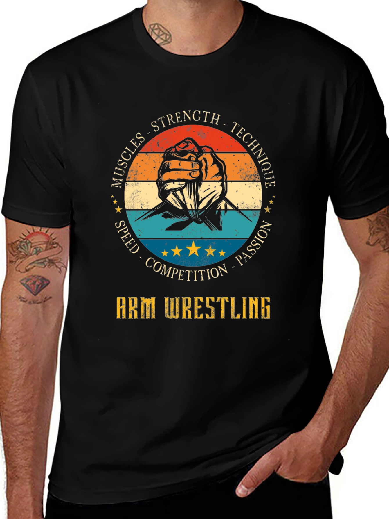 Arm Wrestling T-Shirt: Strength Technique and Passion