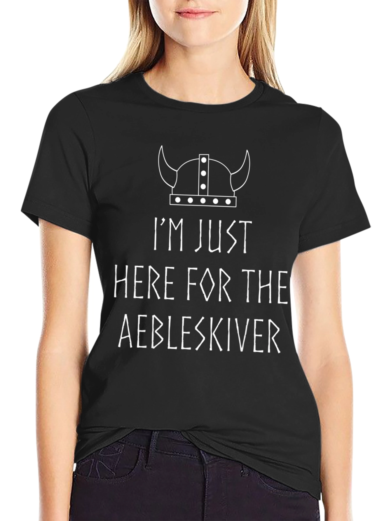Aebleskiver Viking Humor Graphic Tee - Black