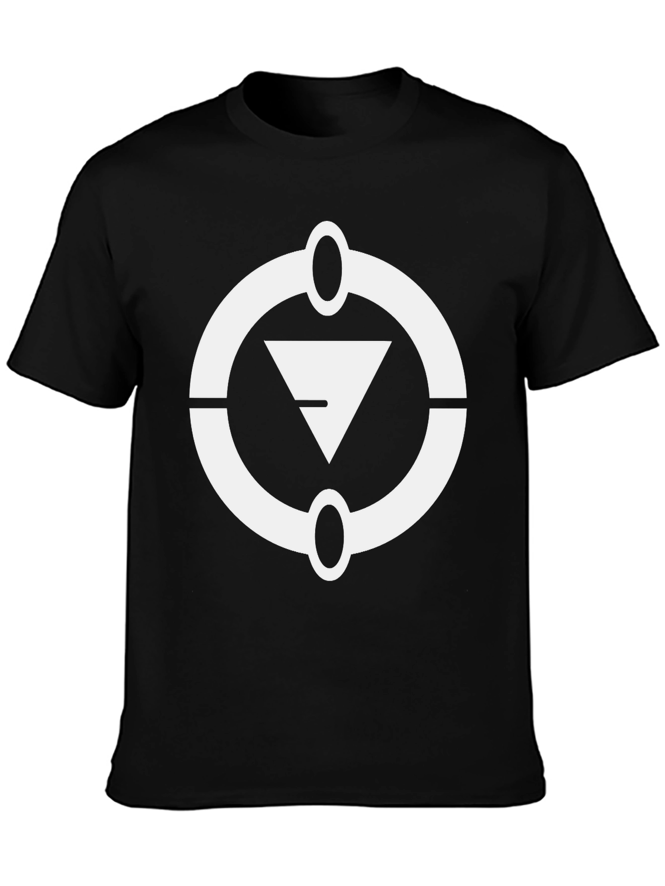 Graphic Tee: White Symbol on Black T-Shirt