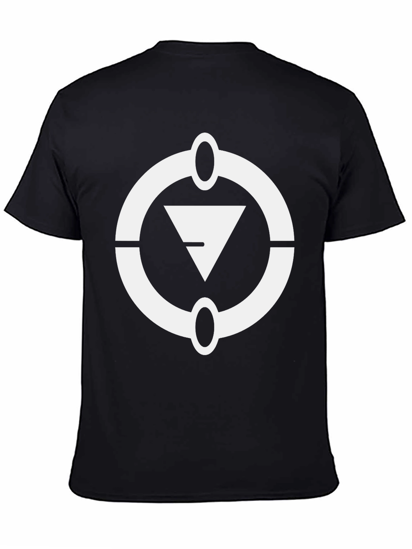 Graphic Tee: White Symbol on Black T-Shirt