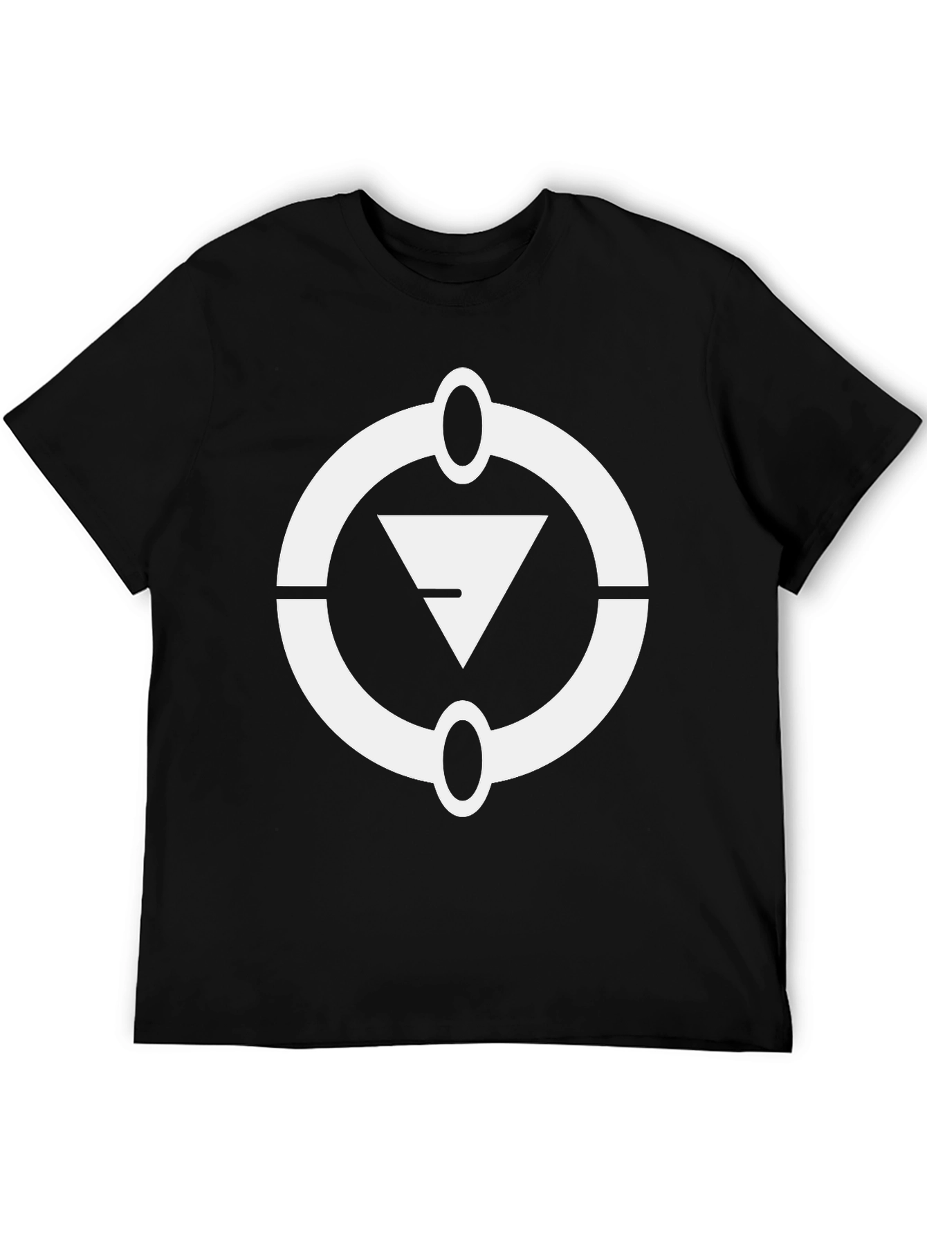 Graphic Tee: White Symbol on Black T-Shirt