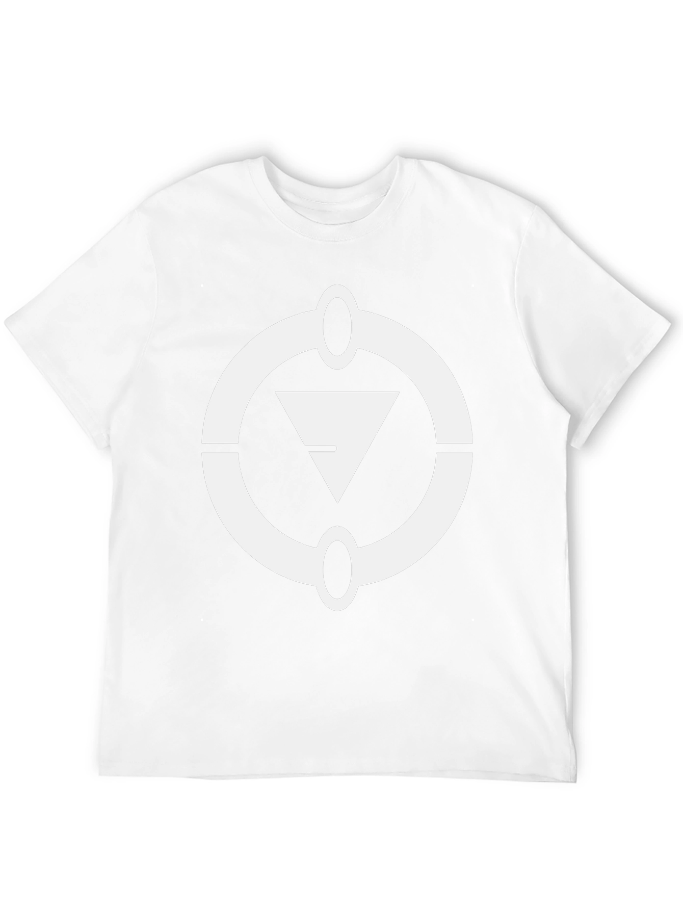 Graphic Tee: White Symbol on Black T-Shirt