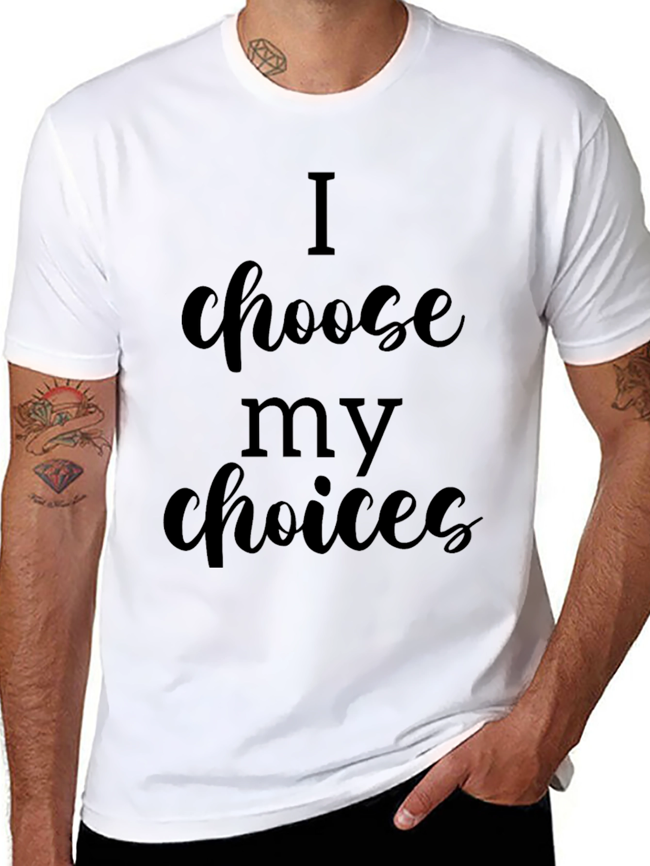 I Choose My Choices Black Graphic Tee