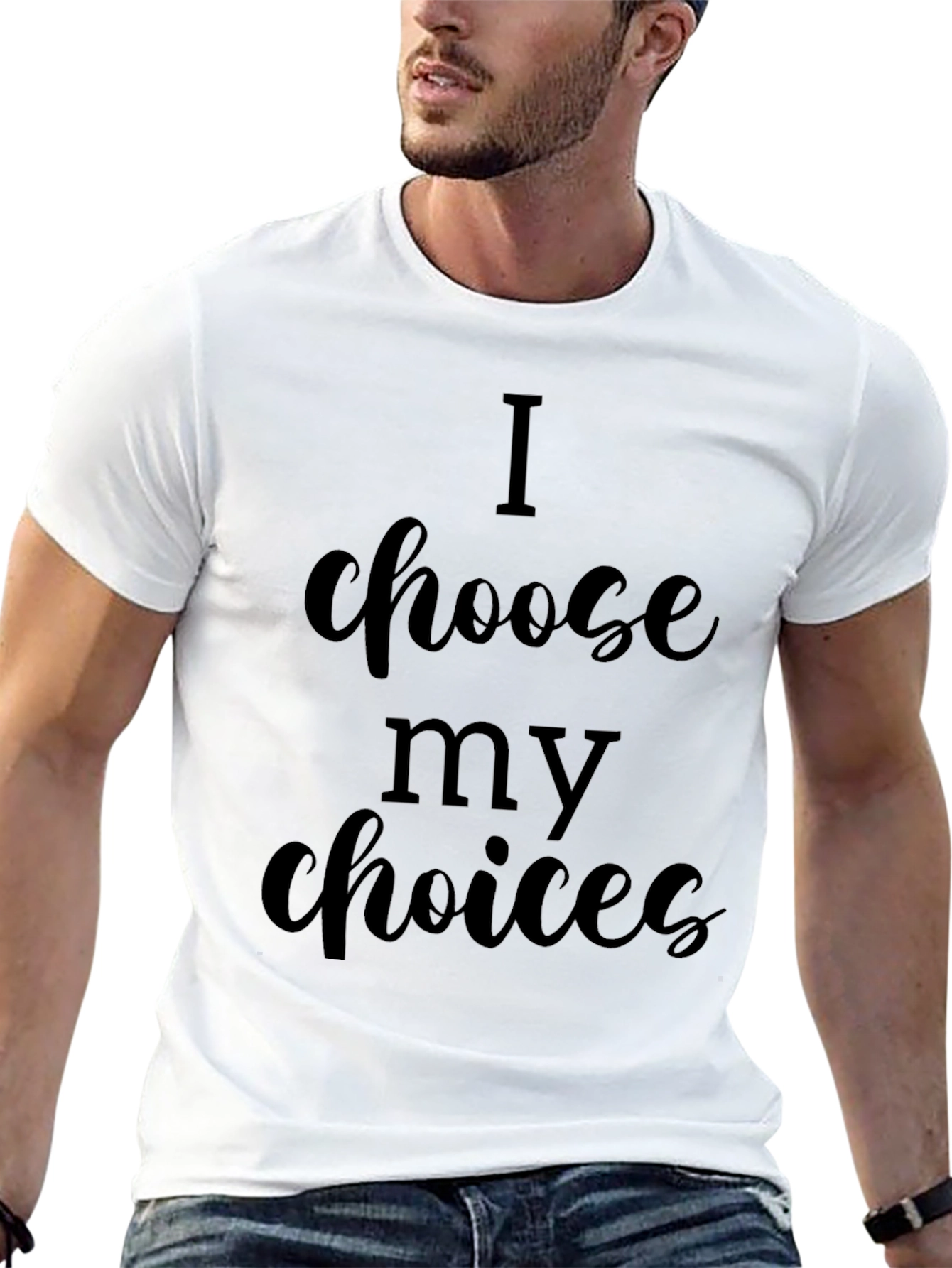 I Choose My Choices Black Graphic Tee