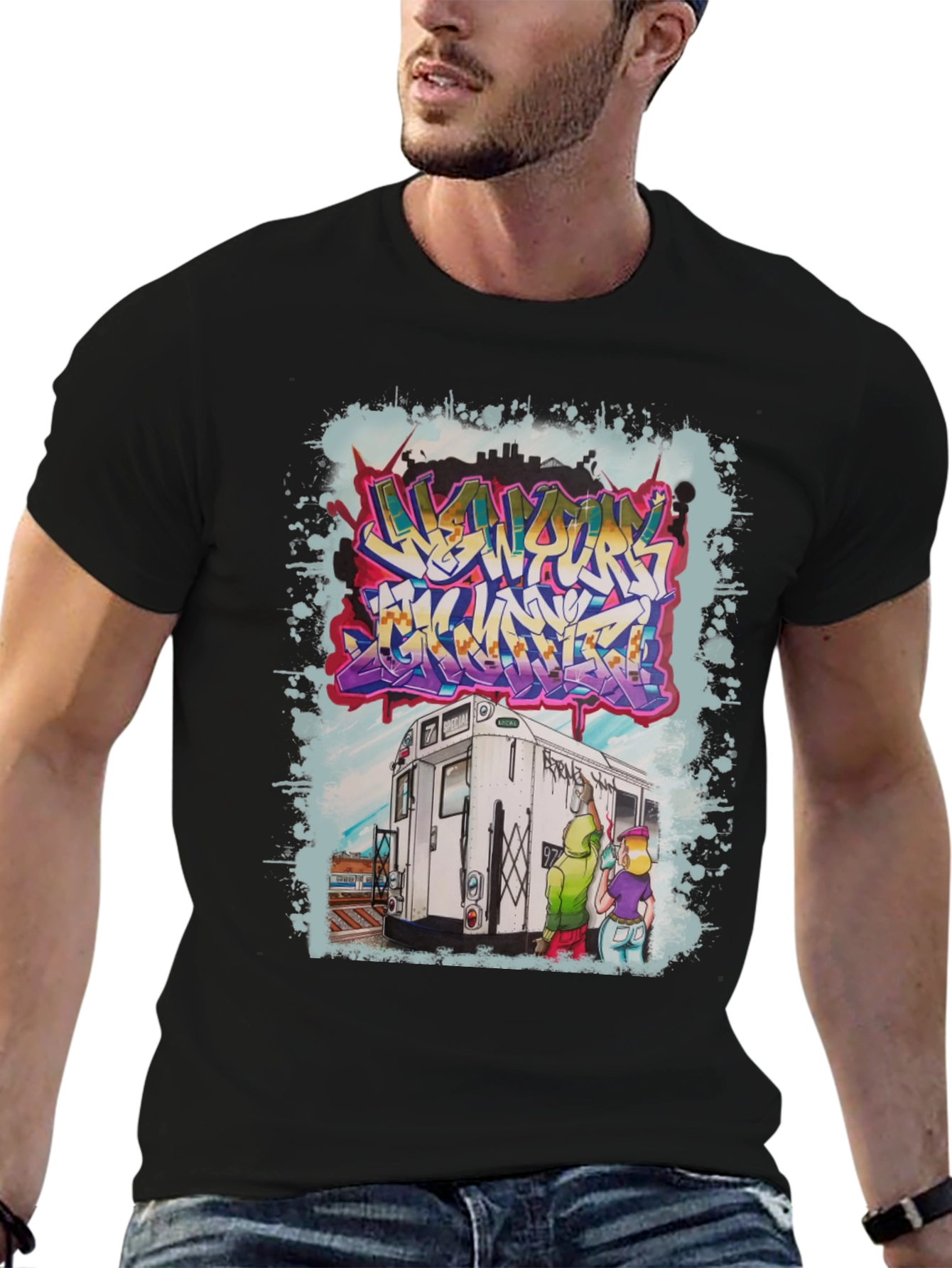 Graffiti Art T-Shirt - Urban Train Design