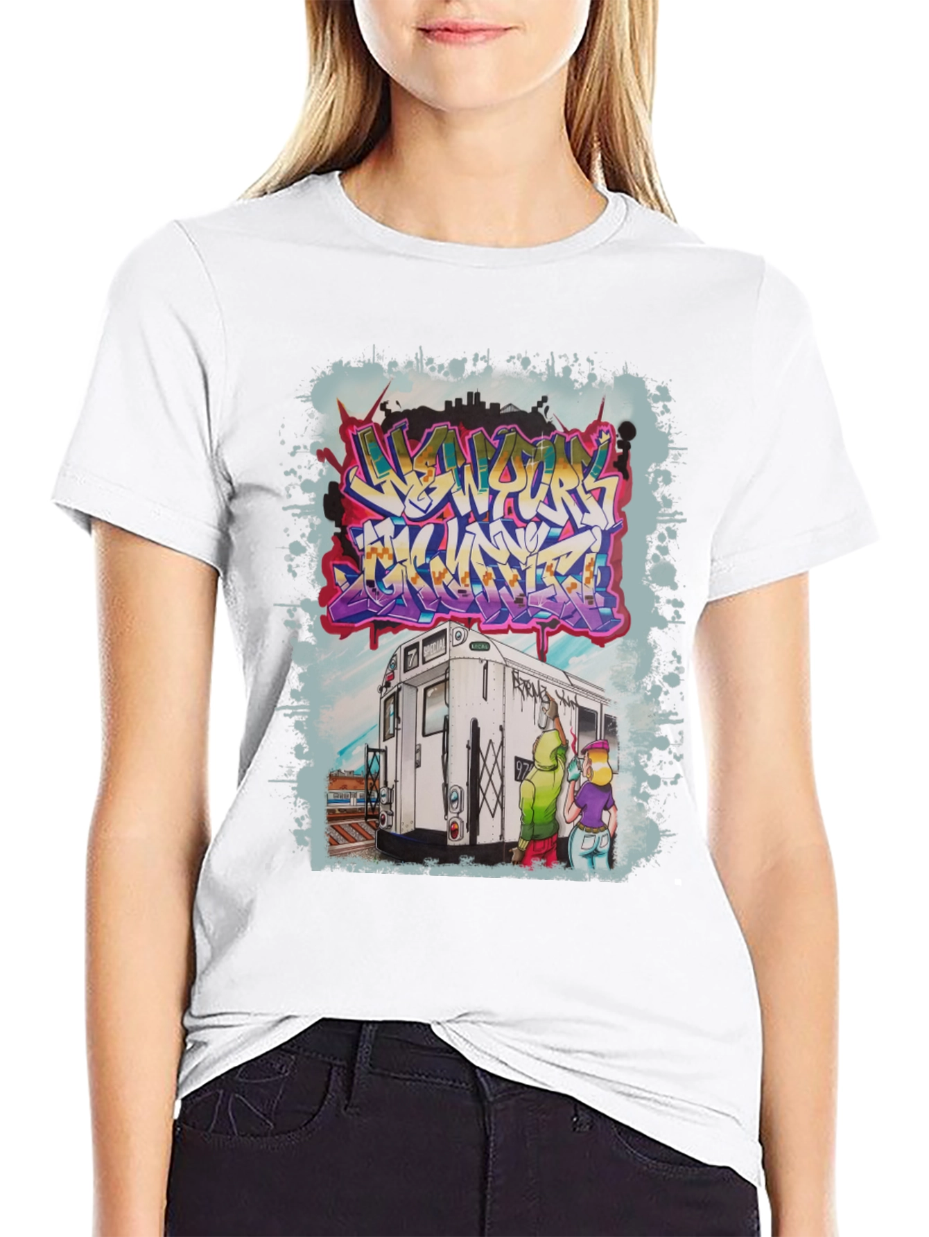 Graffiti Art T-Shirt - Urban Train Design