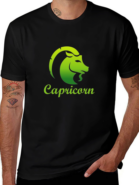 Capricorn Zodiac T-Shirt - Black Cotton Tee