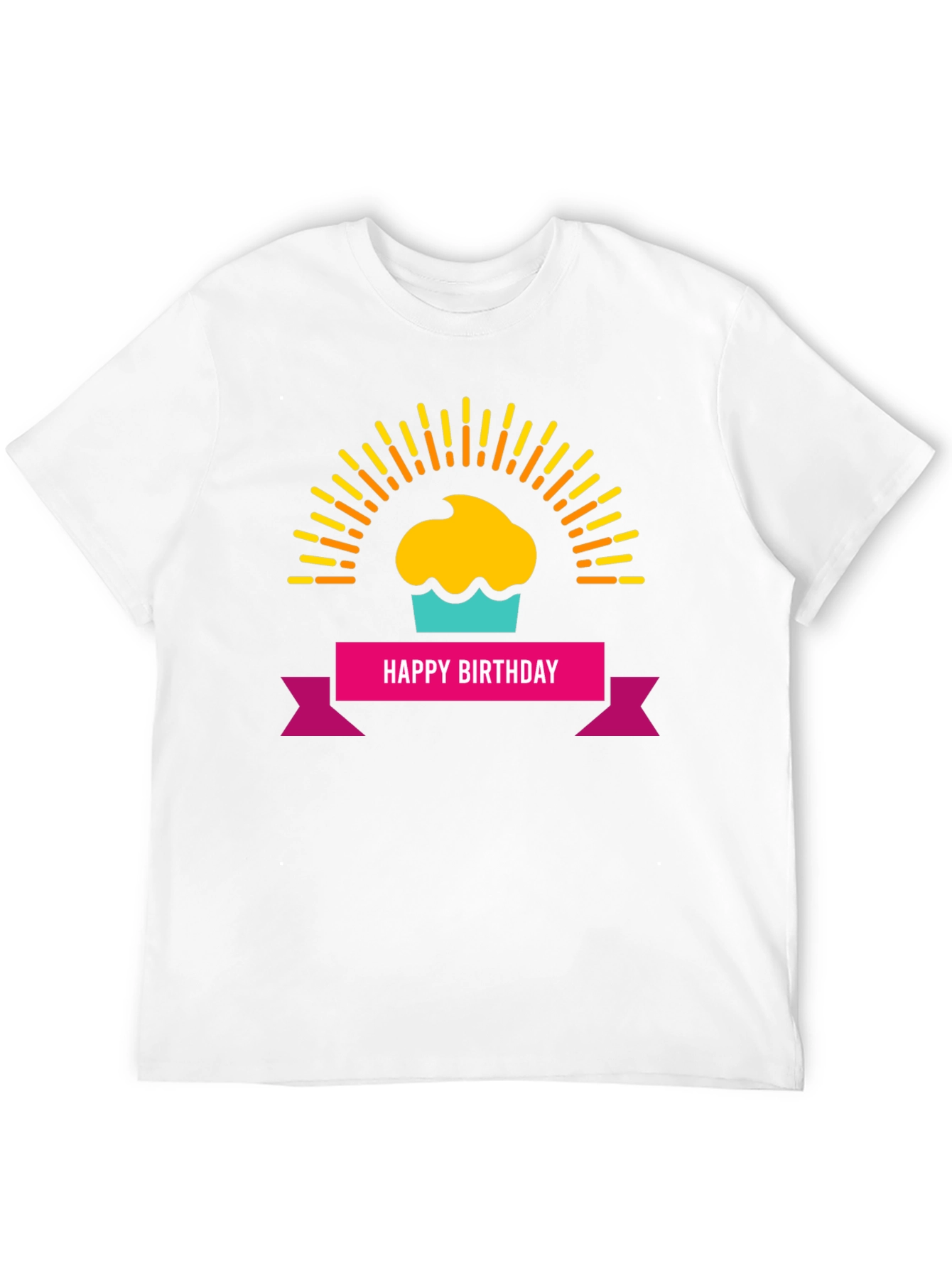 Happy Birthday Cupcake Graphic T-Shirt