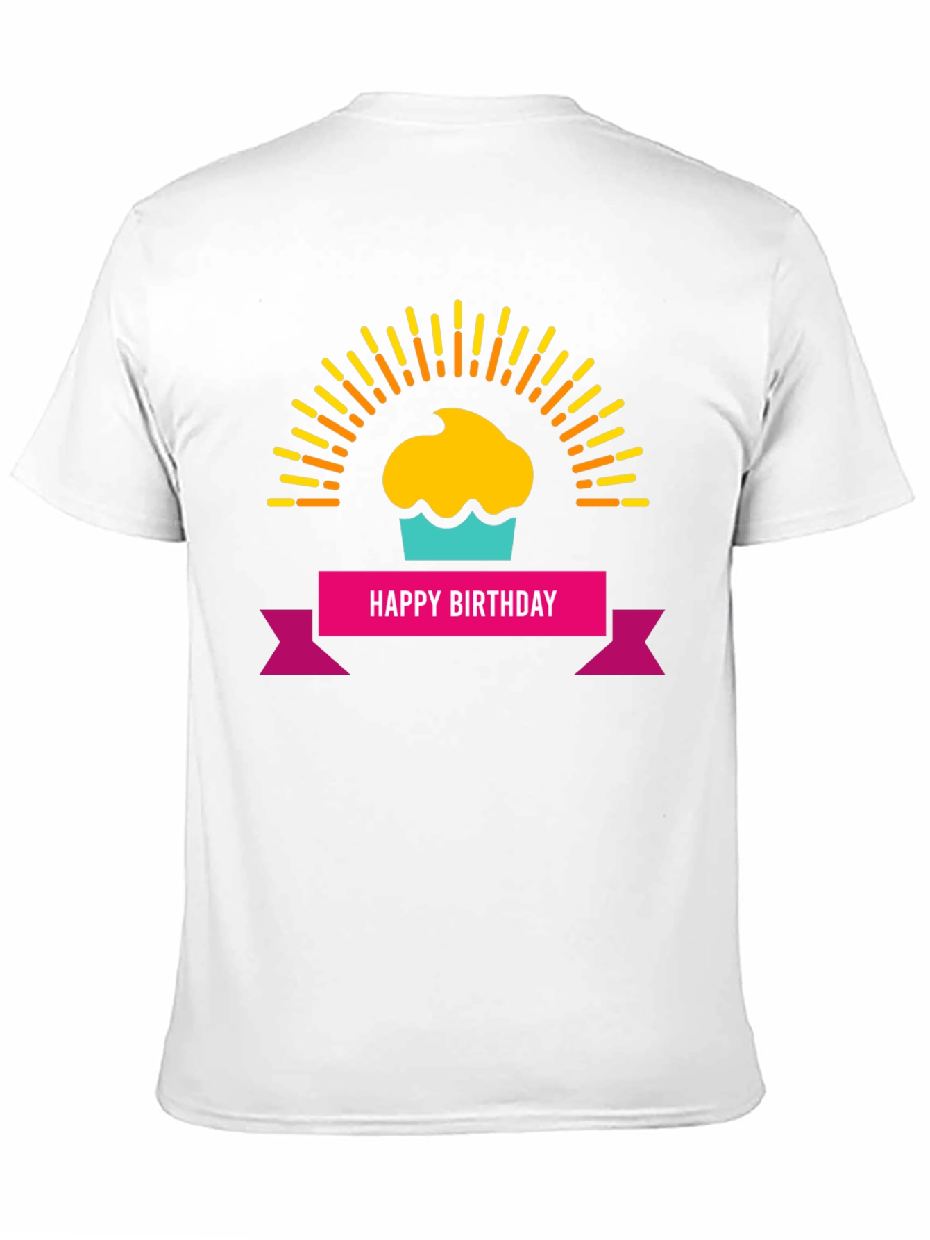 Happy Birthday Cupcake Graphic T-Shirt