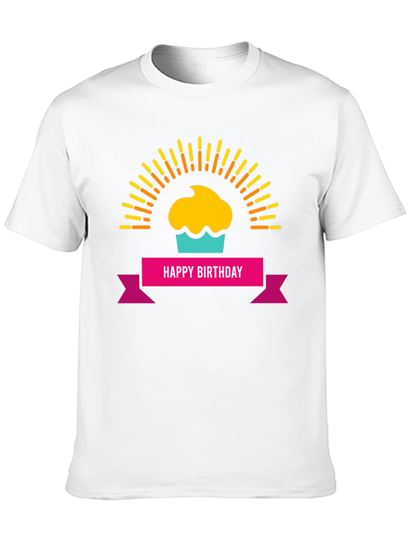 Happy Birthday Cupcake Graphic T-Shirt