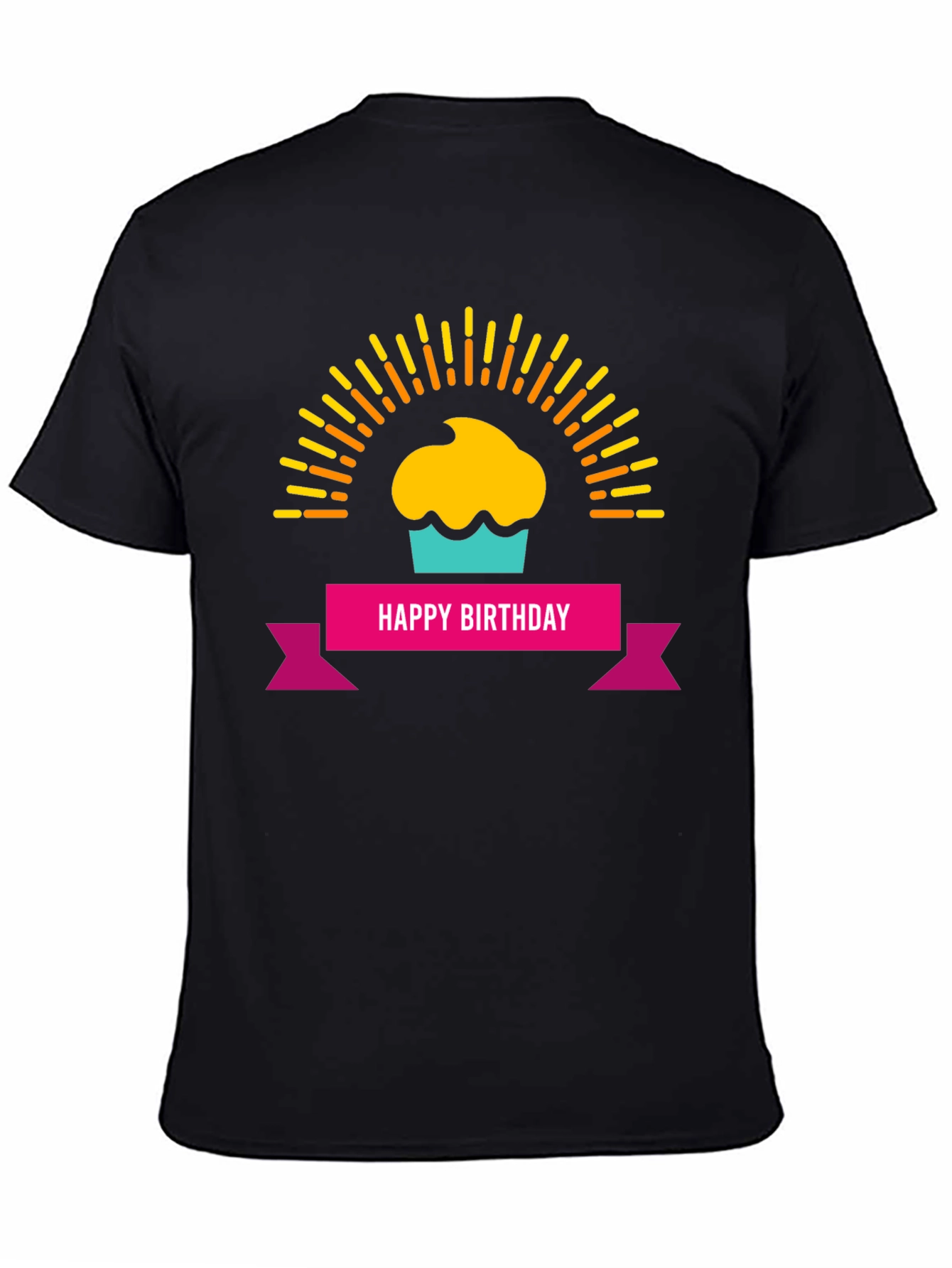 Happy Birthday Cupcake Graphic T-Shirt