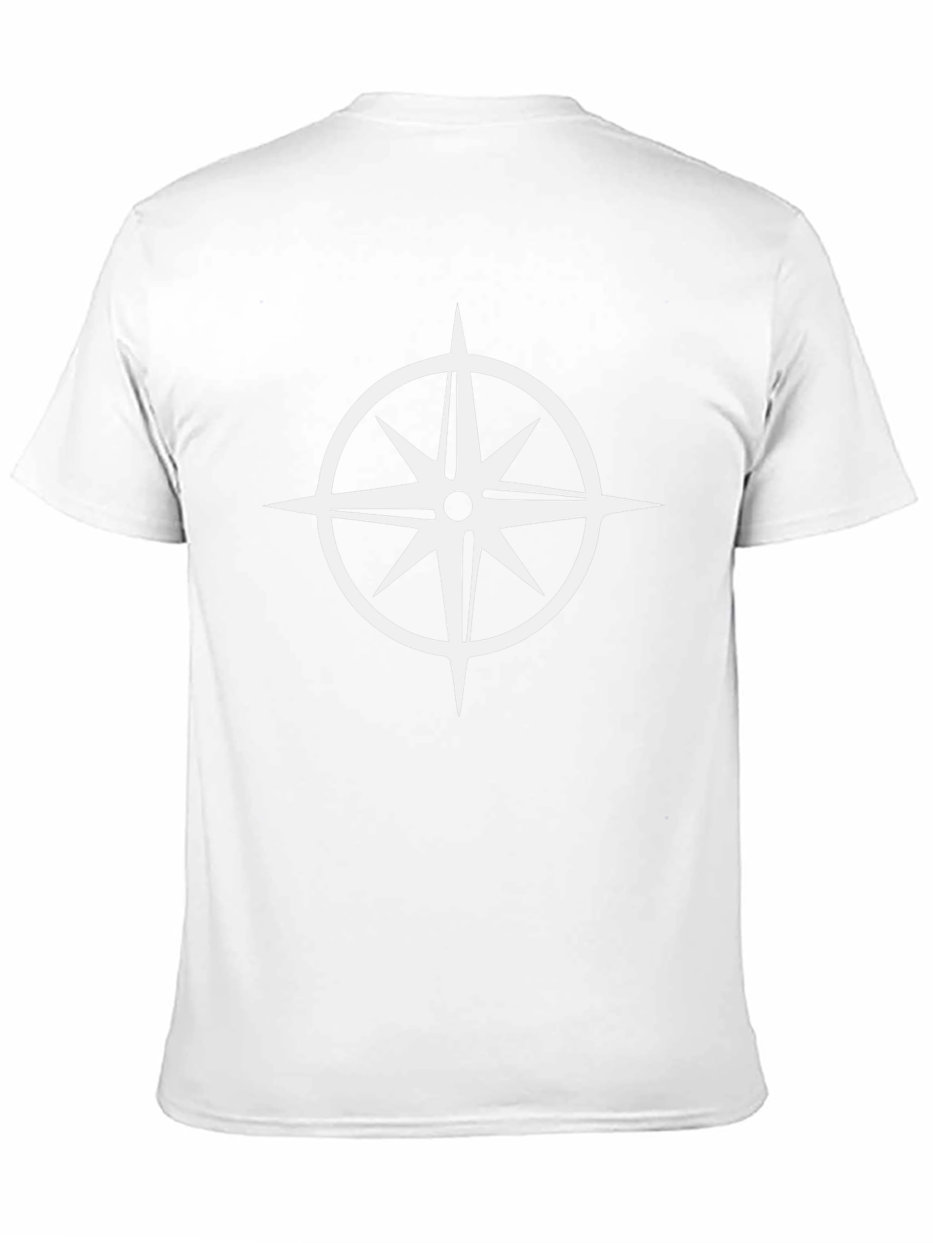Compass Rose Graphic Tee - Black Cotton Shirt
