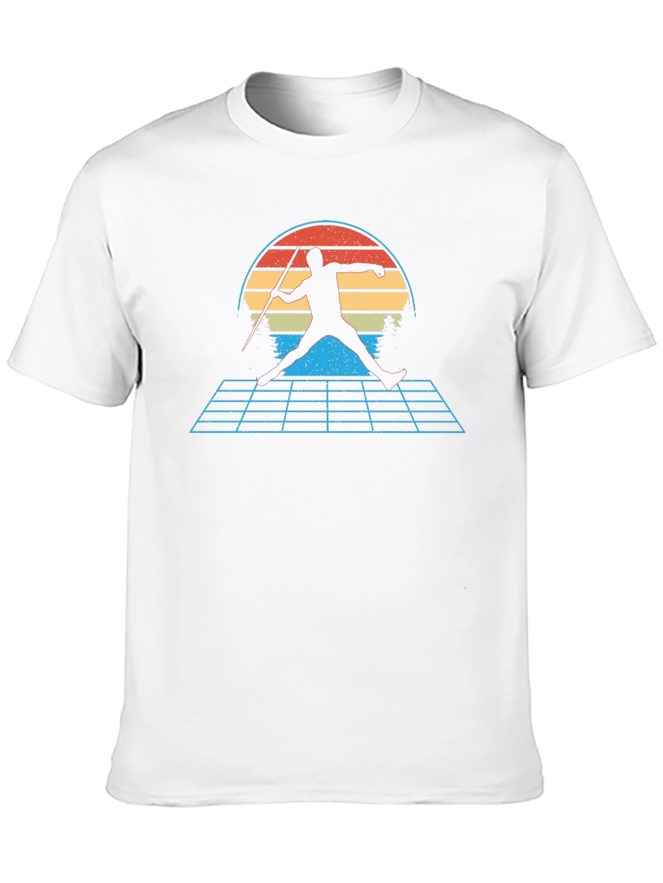 Retro Javelin Thrower Graphic T-Shirt